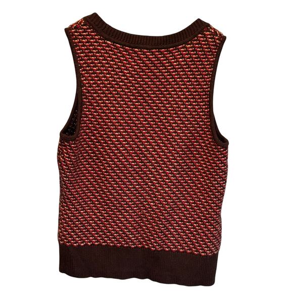 Talbots Brown & Red Sweater Vest - size Large - Picture 6 of 6